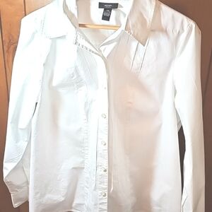 Alfani Woman long sleeve shirt 20W button down top white  business casual dress